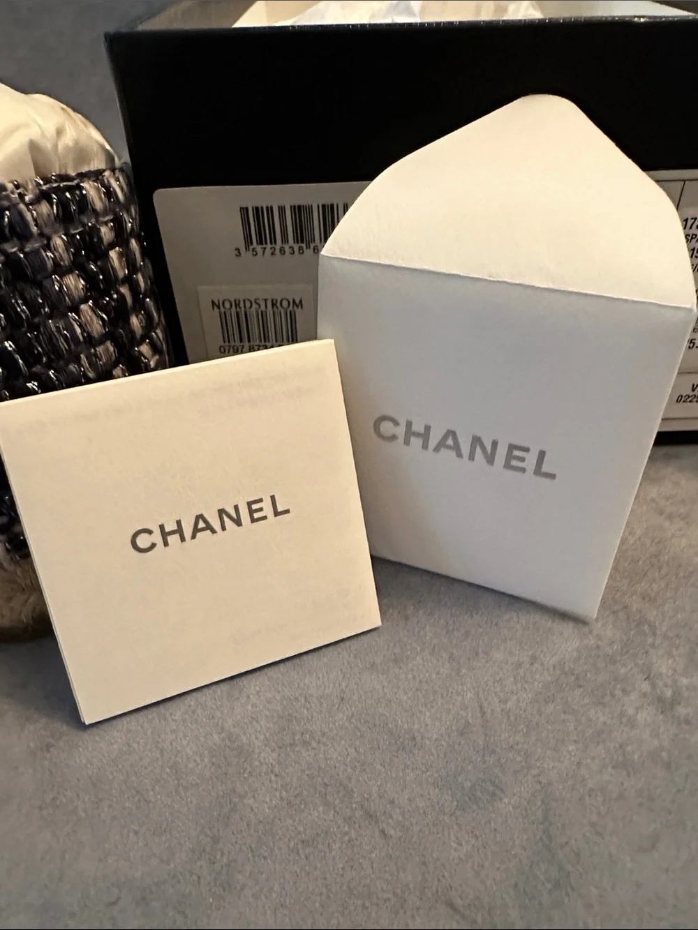 CHANEL Tweed Espadrilles with Silver Cap Toes